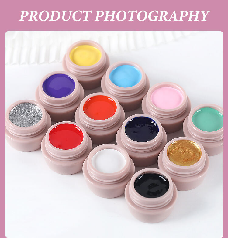 12 Colors nail art painting gel polish soak off manufacture