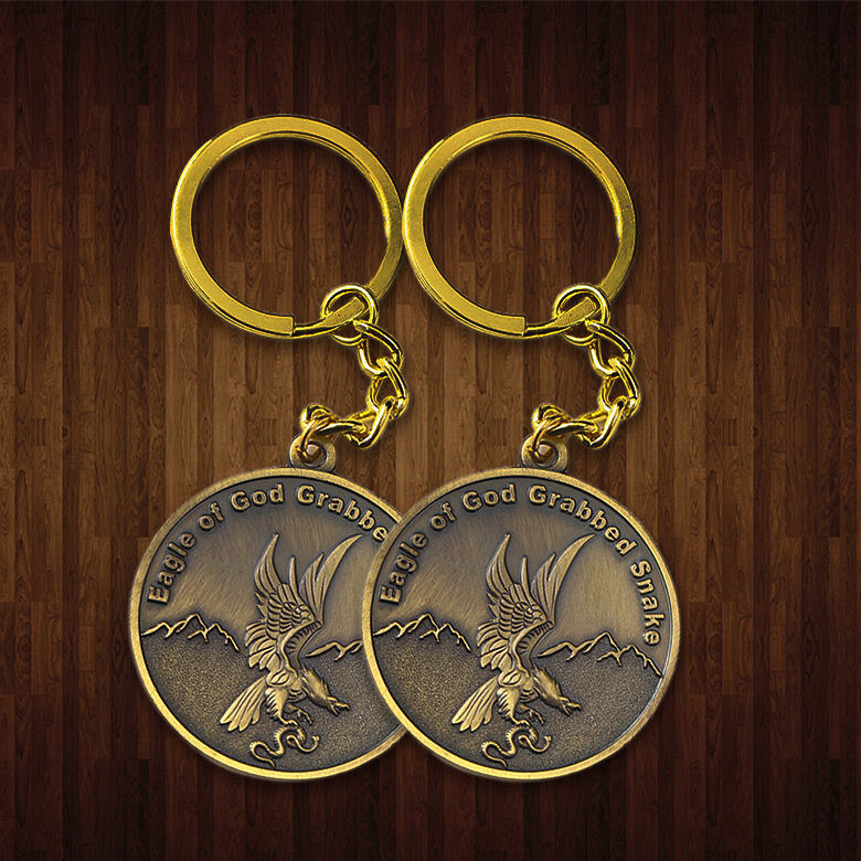 No MOQ Custom High Quality  Soft Enamel Spinner Coin Gold Metal Keychain details