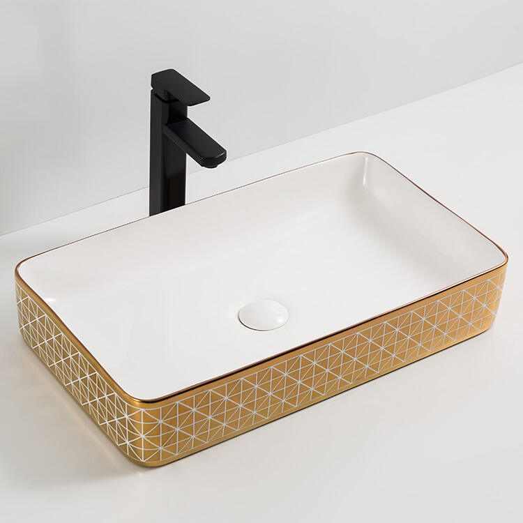 Fashion Ceramic above counter Vanity Basin Matte Black Marble Overmount Bathroom Sink supplier