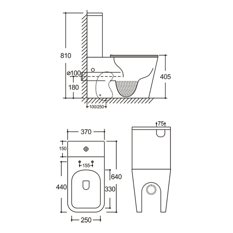 australia standard  watermark bathroom colour two piece ceramic toilet manufacture