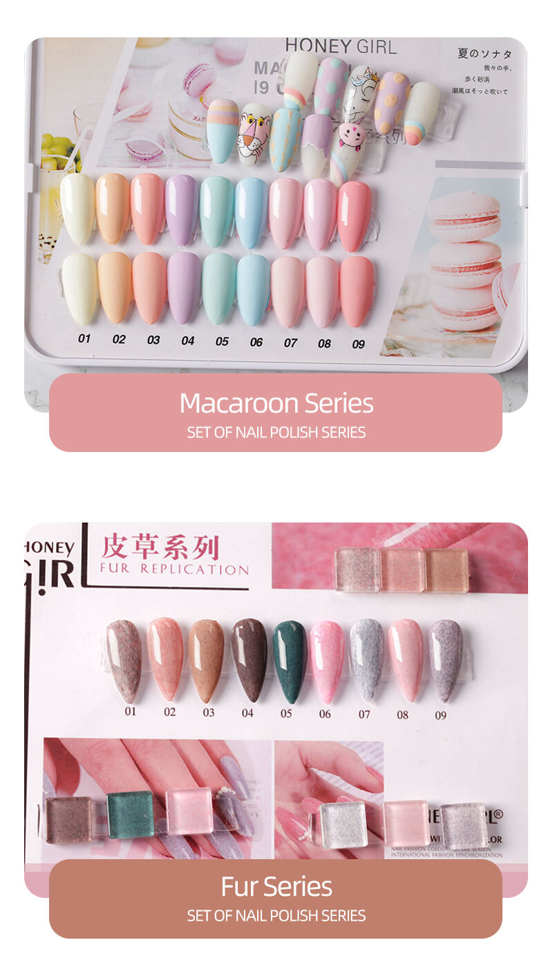 HONEY GIRL NEW ARRIVAL 9 Colors UV Gel 15 ml Kit Private Label Nail Art Gel Nail Polish Set manufacture