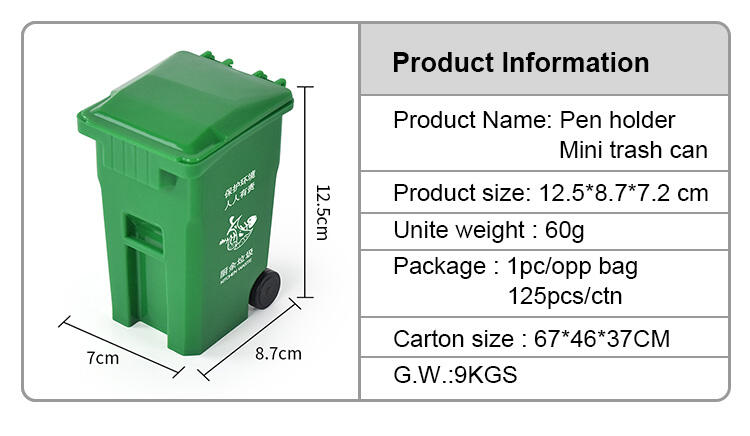ミニゴミ箱プラスチックデスクペンホルダーホット販売プラスチックミニゴミ箱誘導タイプPP、プラスチックサプライヤー
