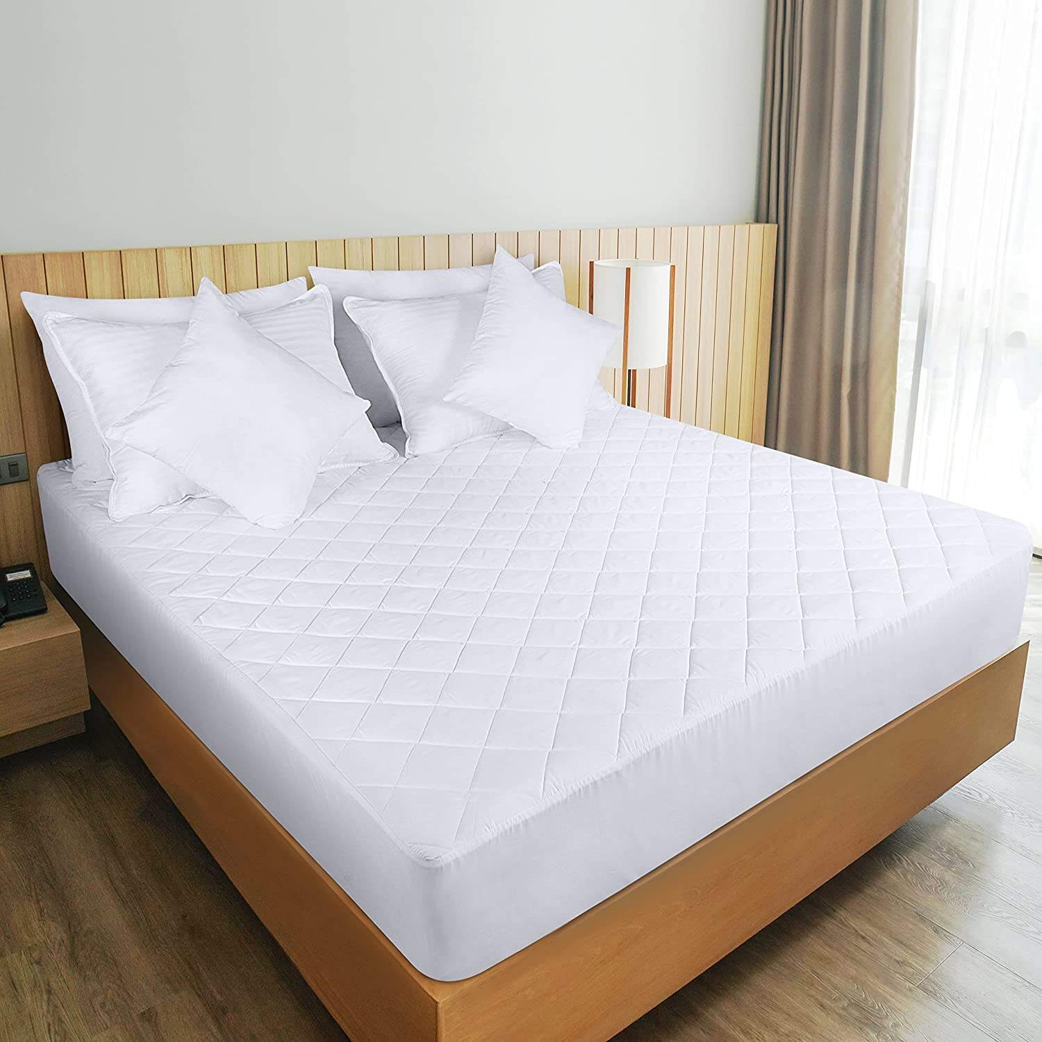 Hot Sale Bedding OEM Elastic microfiber Mattress Cover quilted fitted mattress protector details