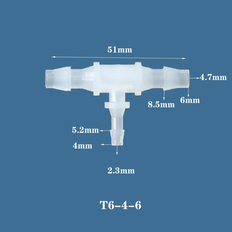 8-4-8 Hose Barb 3 Ways Union T Joint Pipe Fitting Equal Hose Barbed Plastic Tube Tee Connector supplier