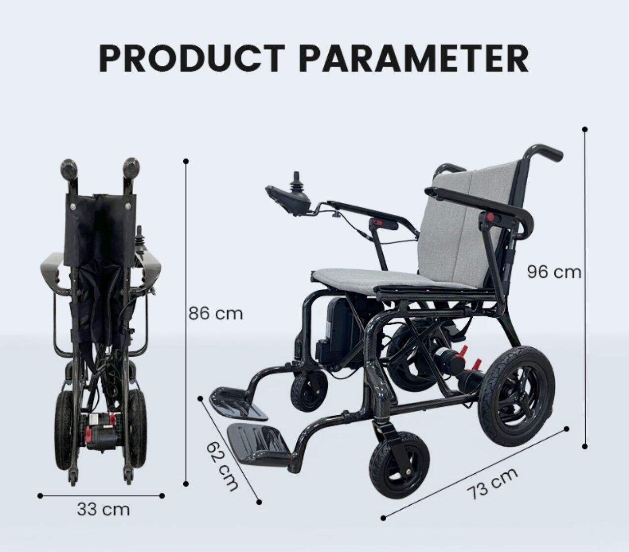 Ksm-507 Buy Portable Folding Lightweight Electric Wheelchair Convenient to Move for Disabled Carbon Fiber Folding Chairs factory