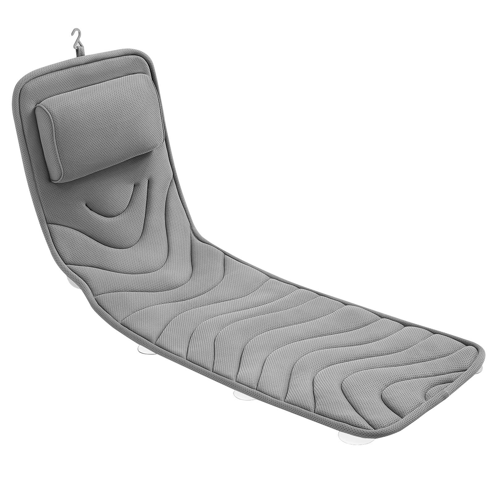 Oreiller de bain gris antidérapant de qualité supérieure, coussin de bain gris pour baignoire Spa, matelas d'oreiller pour repose-tête et cou, usine