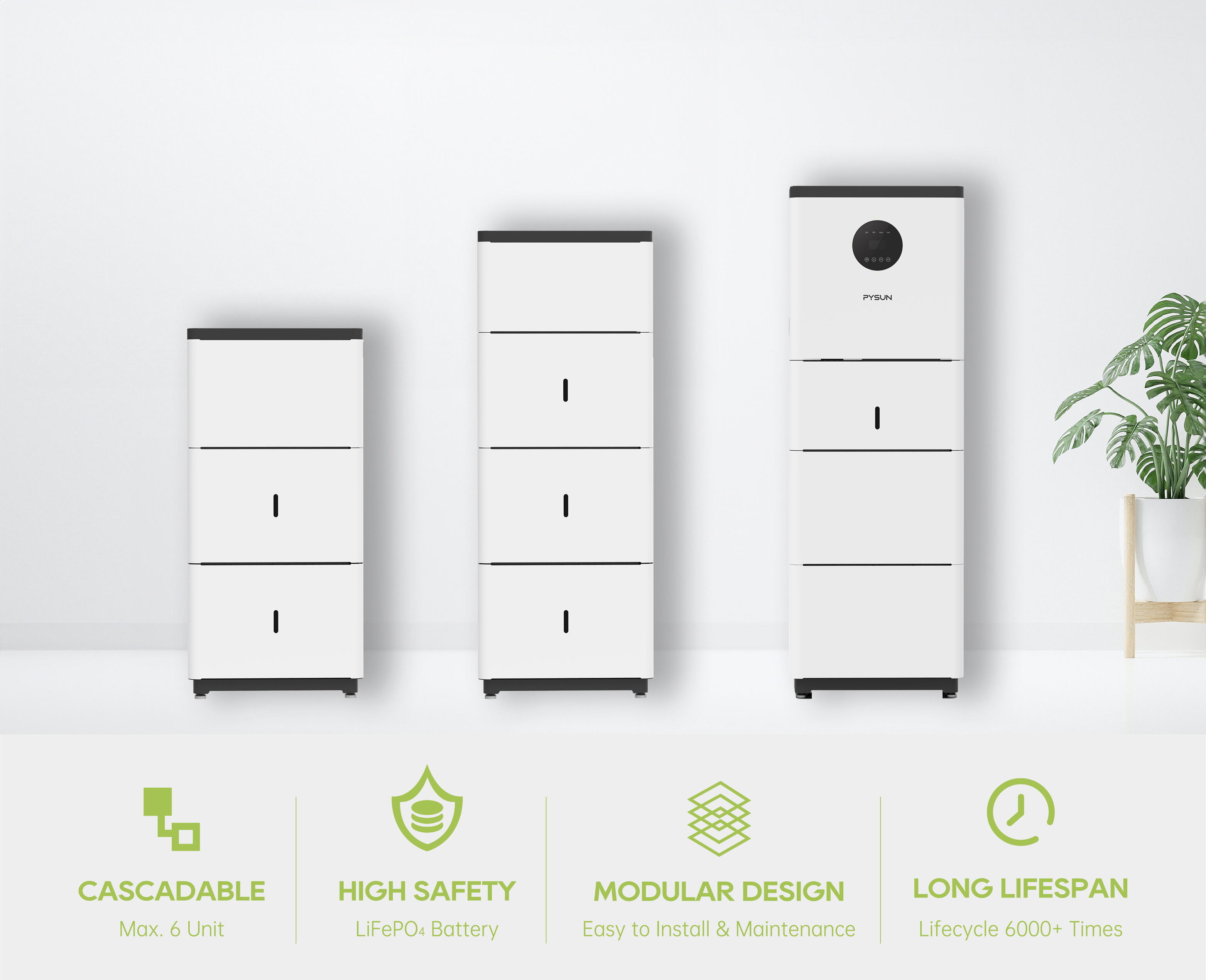 PYSUN 5kw 7kw 10kw Home Lithium Ion Batteries All In One Hybrid On Off Grid Complete Solar Energy Storage System supplier