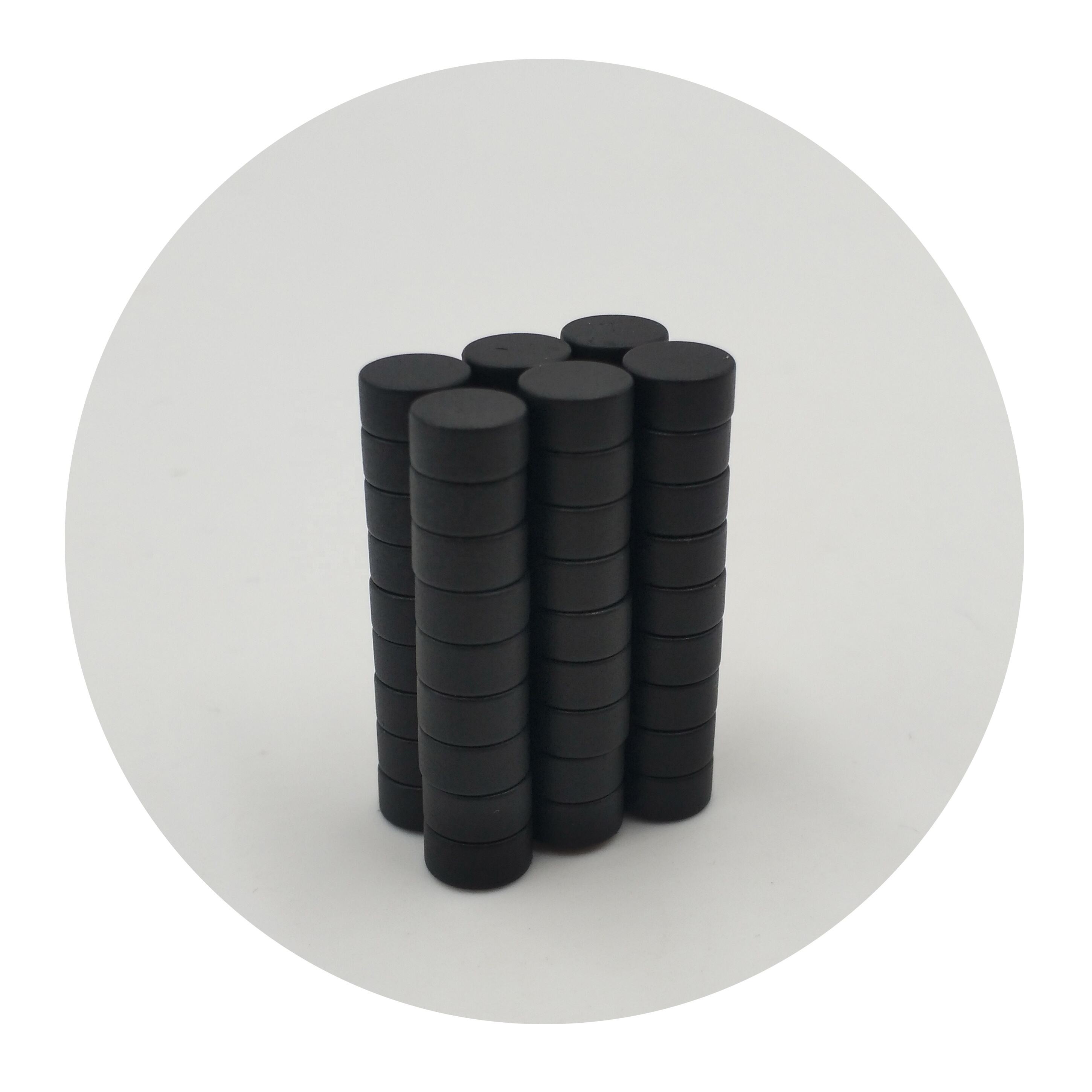 Waterproof Black Rubber Epoxy Coated Round Neodymium Magnets supplier