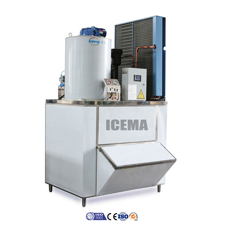 Ice Snow Flake Making Machine snow ice flake maker machine with ice storage bin manufacture