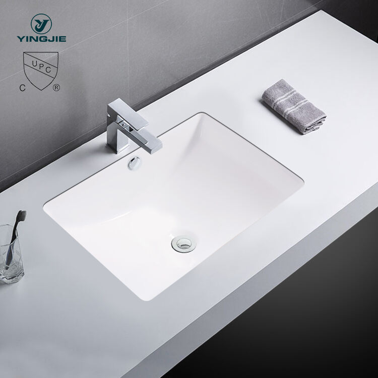 hand wash bathroom hotel rectangular sink porcelain sink wash basin under counter basin