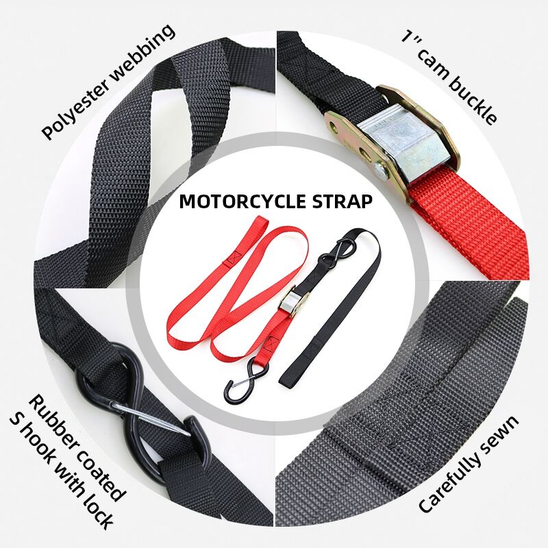 1 Inch 500Kg Motorcycles Handlebar Cargo Ratchet Lashing Strap Tie Down factory