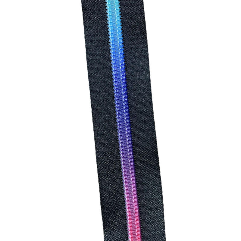 Auto lock colorful zipper resin rainbow zipper