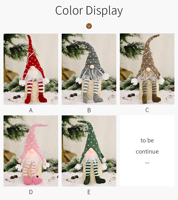 Christmas Gnome Light Plush Gnomes Gonk With Lights & Long Legs Hanging Ornaments supplier