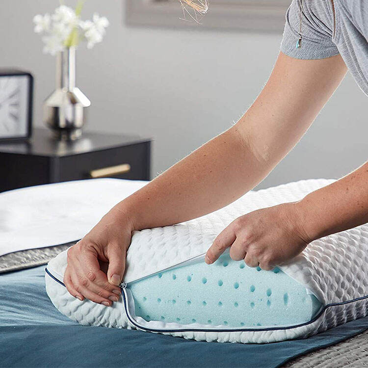 Hot sale Custom home Eco-friendly comfortable Soft Ventilated Gel memory foam pillow factory