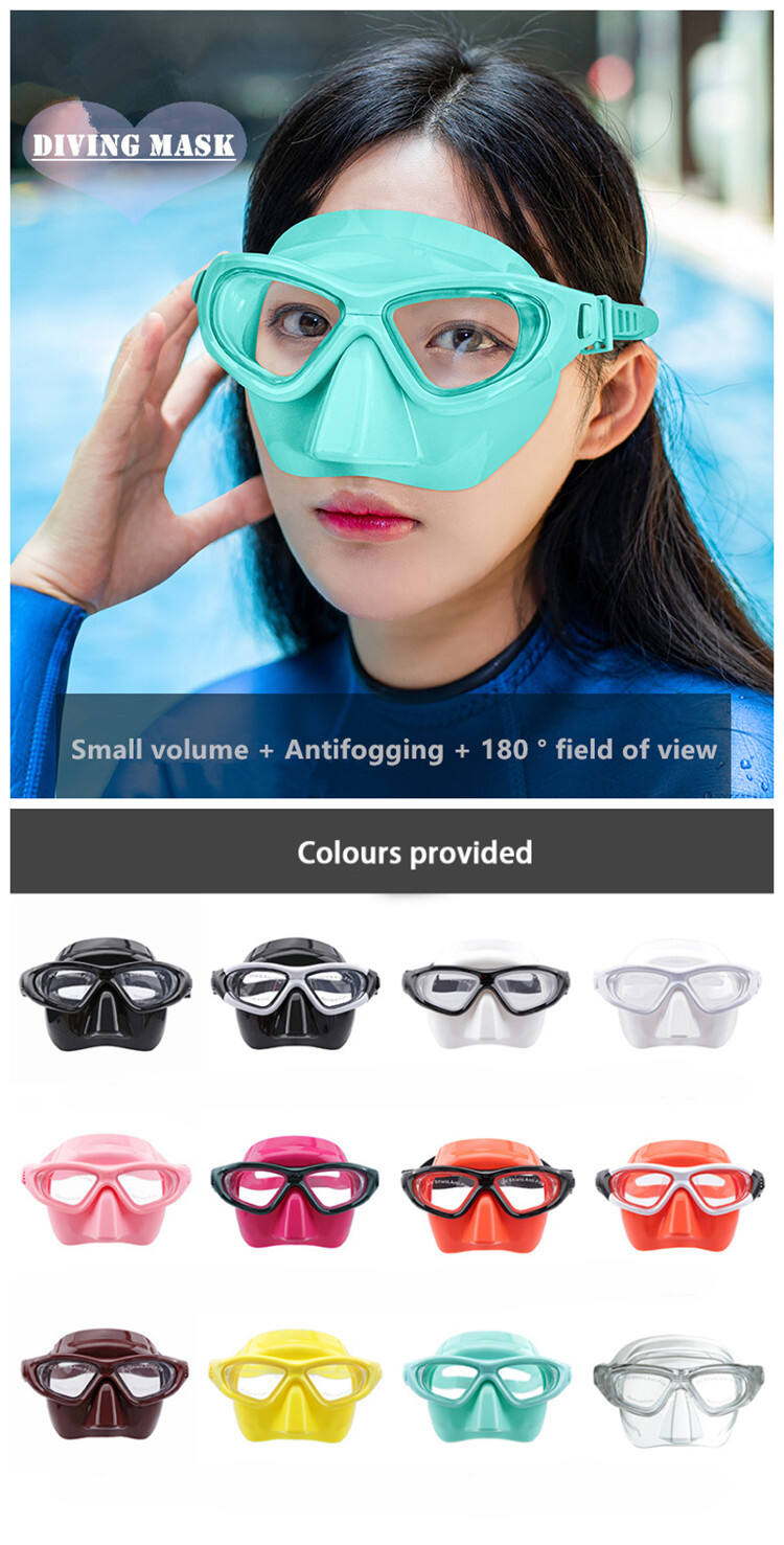 Aloma Popular silicone PC lens light free diving gear equipment Low volume freediving mask manufacture