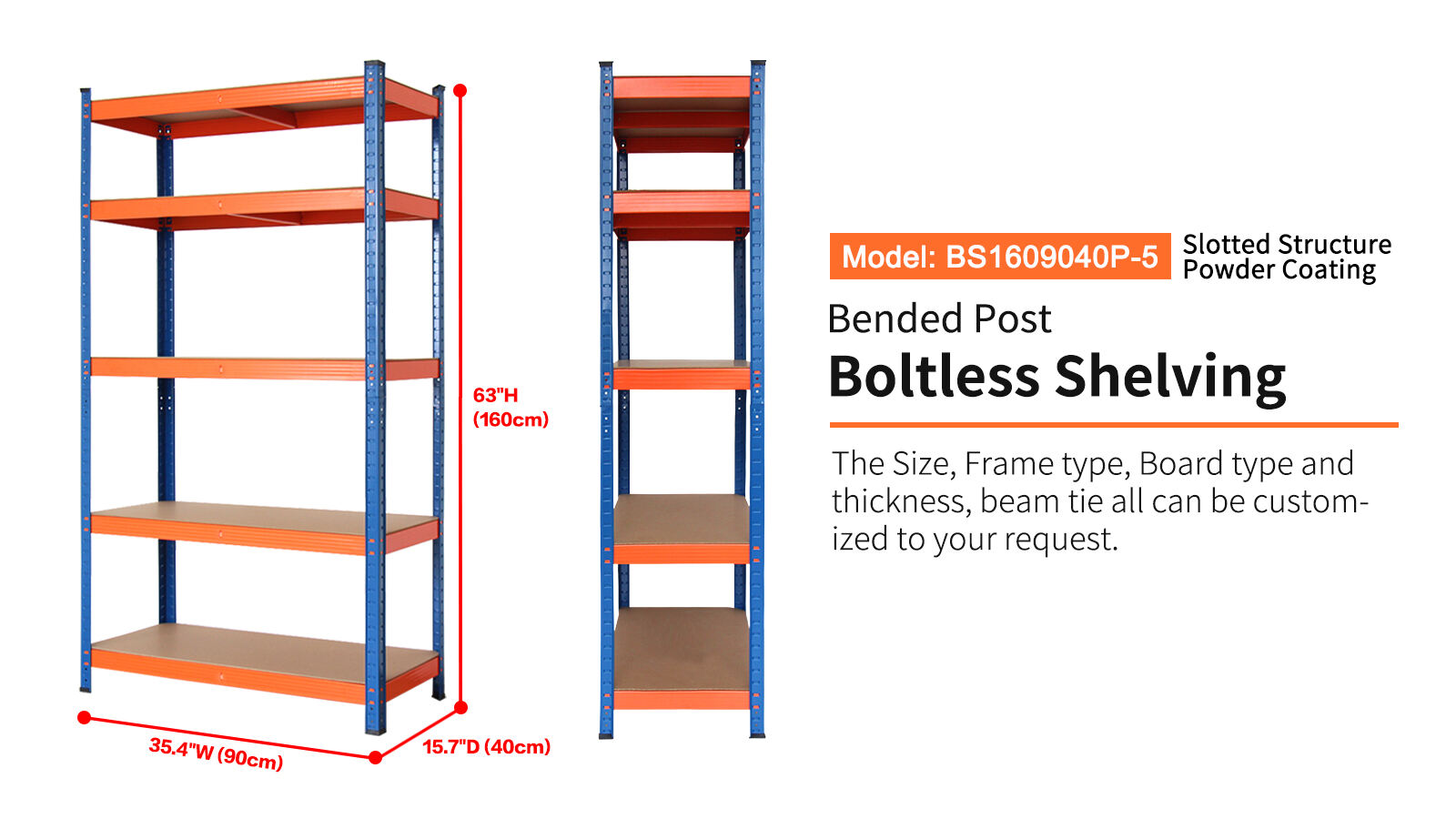 Boltless Utility Metal Rack, 5-tier Adjustable Steel Shelves, Garage Storage Shelving, for Warehouse Pantry Closet Kitchen supplier