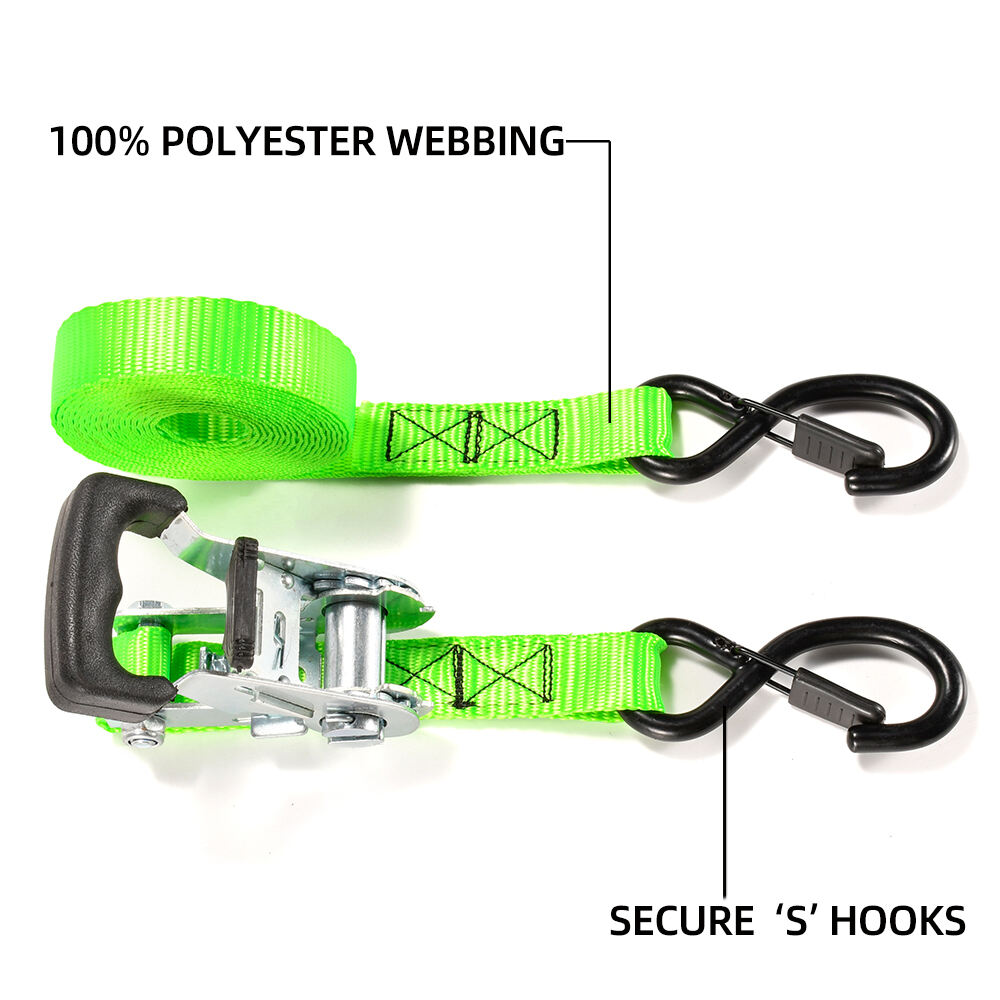 27mm 1500kg zinc ratchet strap tie down double hook custom package manufacture