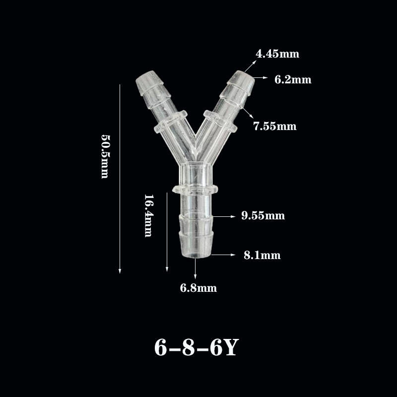 Plastic reducing tee Pagoda water nozzle joint Y-shaped tee reducer 3 Way Y Type Hose Connector manufacture