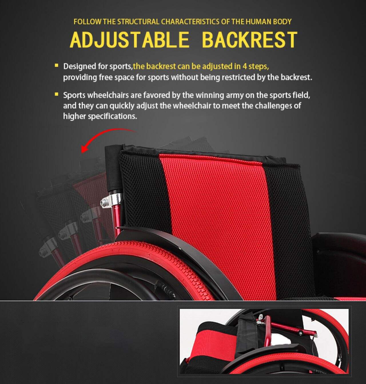 KSM- 220 Hot selling sport folding wheelchair lightweight manual wheelchair for the elderly manufacture