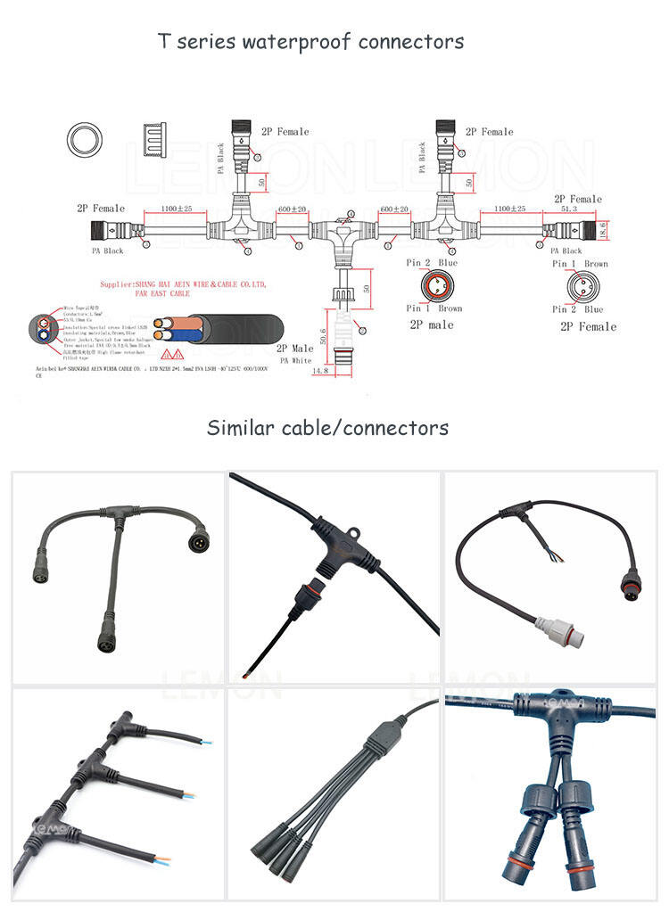 M8 M12 M16 M18 M20 Waterproof Connector Wire 2 3 4 5 6 7 8Pin IP65 IP67 IP68 Male Female Circular LED Connector manufacture