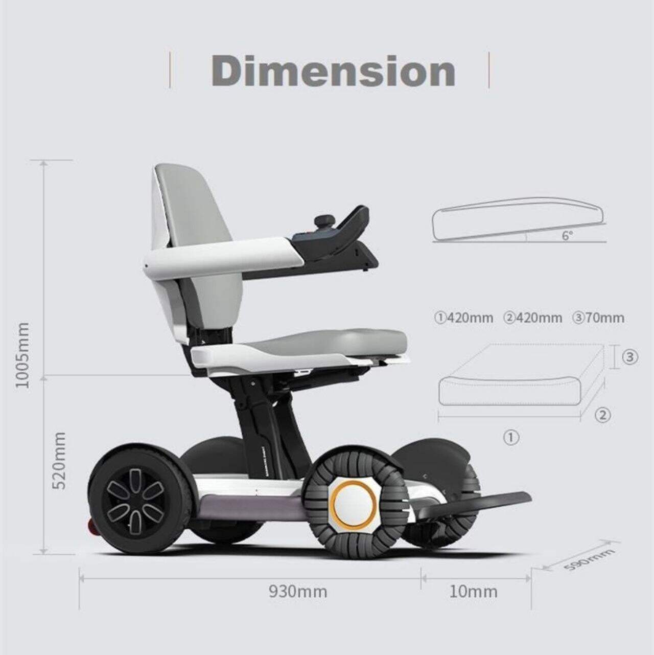 KSM-610 4 Wheeled electric mobility scooter all terrain foldable electric wheelchair mobility scooters for elderly supplier