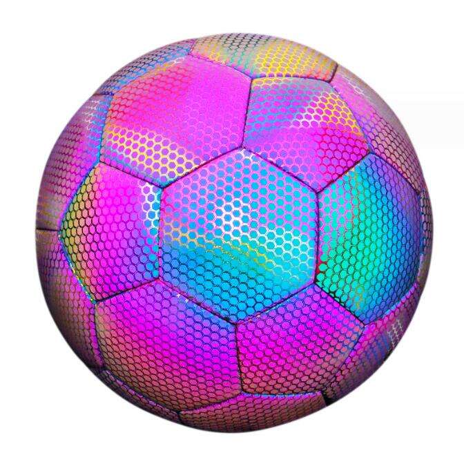 Custom Logo Reflective Soccer Ball Luminous Night Glow Footballs Size 5 glow soccer ball factory