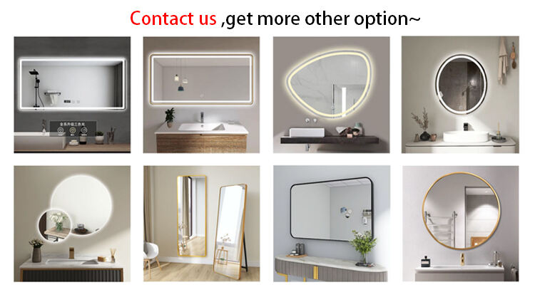 lighted bathroom decorative bath wall anti-fog led light vanity smart touch screen mirror supplier