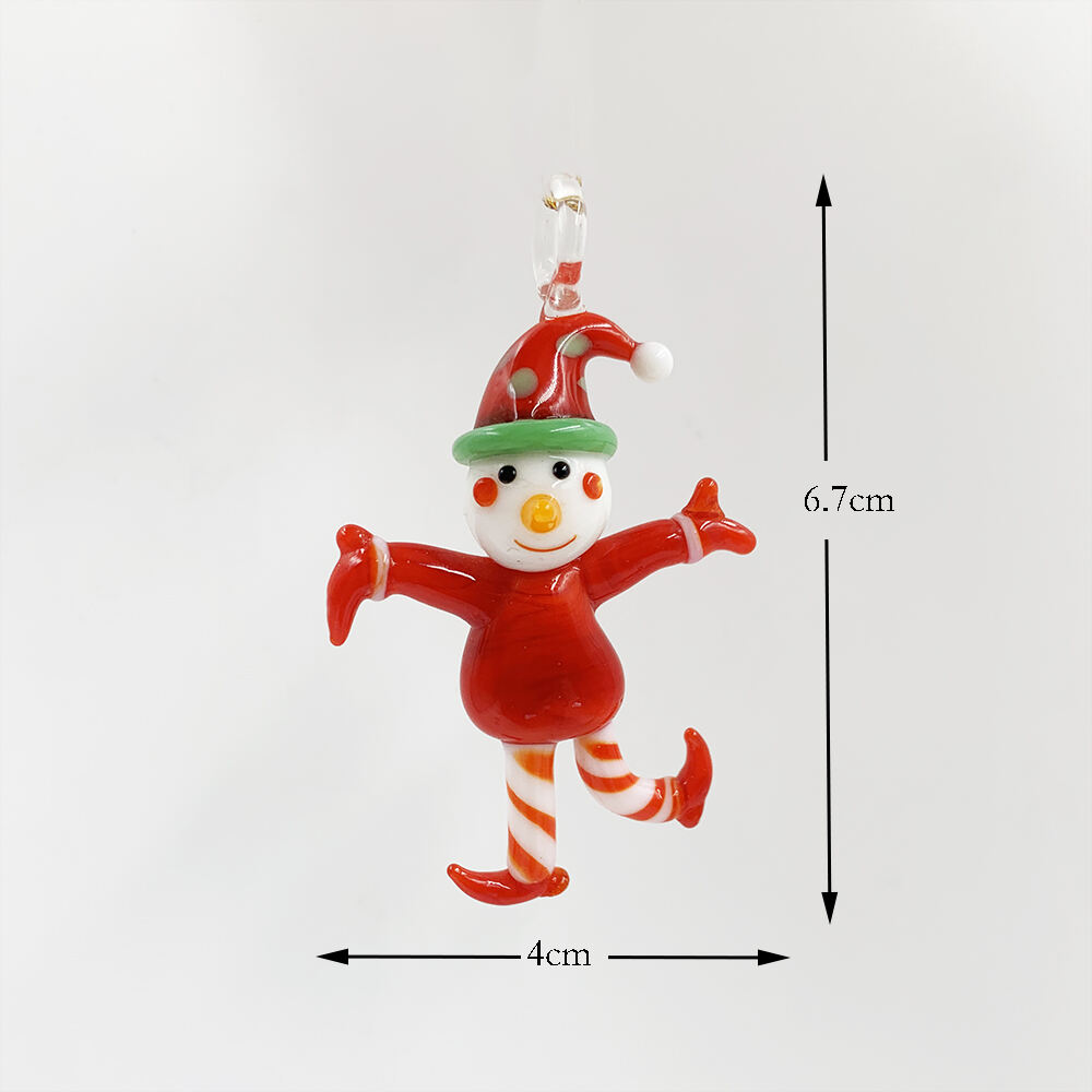 2023 New Arrival Handmade Hanging Murano Christmas Lampwork Glass Figurine Ornament details