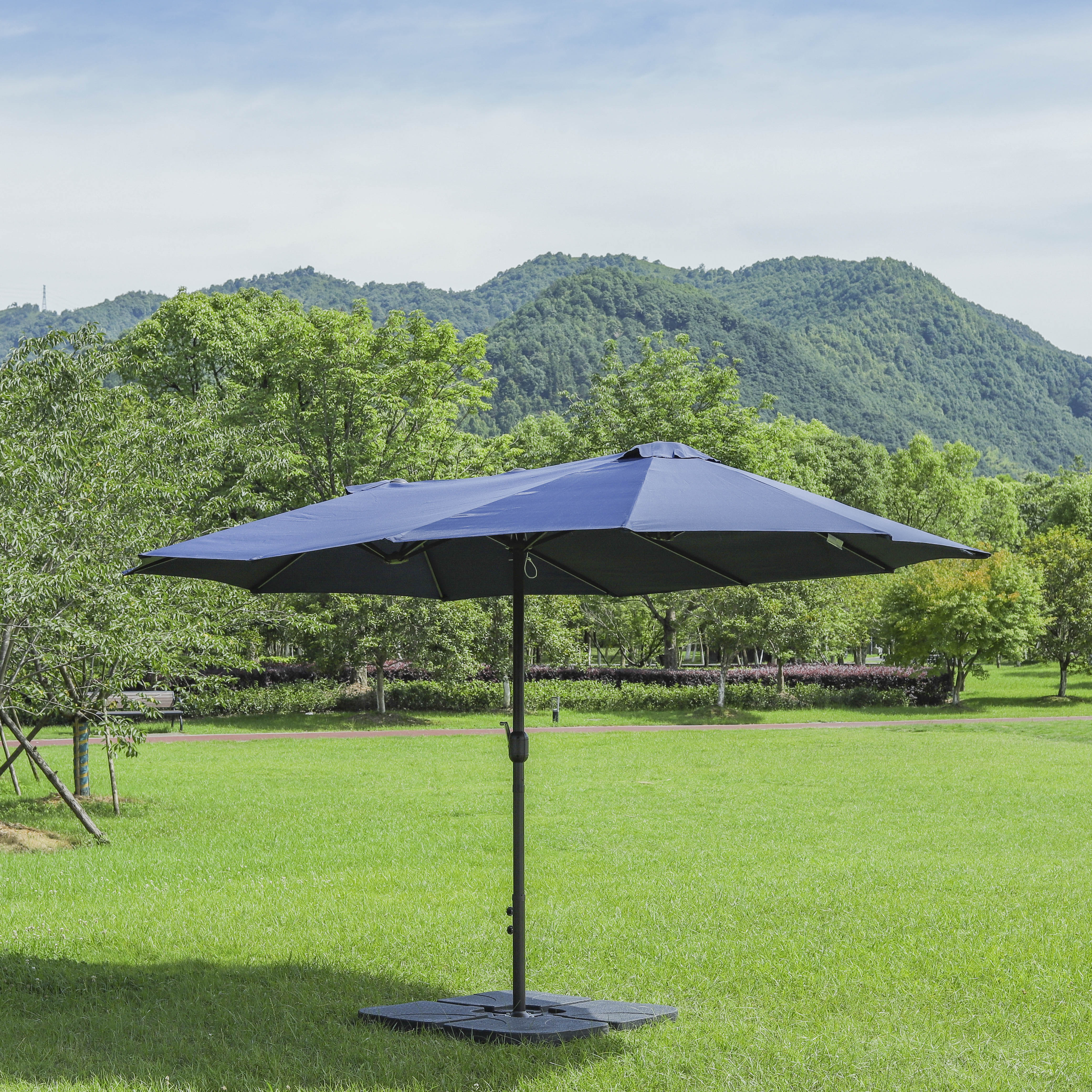 Hot sale steel parasol pool umbrella outdoor without tilt outdoor restaurant table with umbrella details