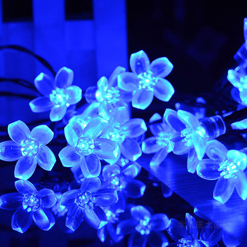 Solar Powered Outdoor 12M Cherry Blossom LED Fairy Lights Garden Christmas Decorative Light String supplier