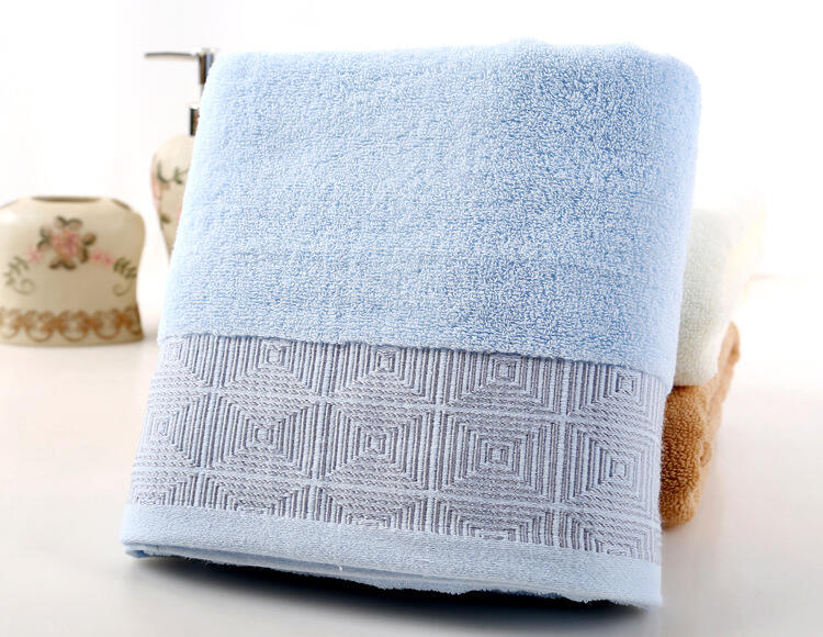 Plain Thick Absorbent Pure Cotton Comfortable face Bath Towels factory