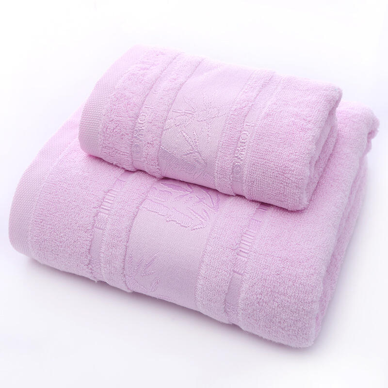 Wholesale organic bamboo fiber towels or custom towels logo embroidery durable absorbent soft towels factory