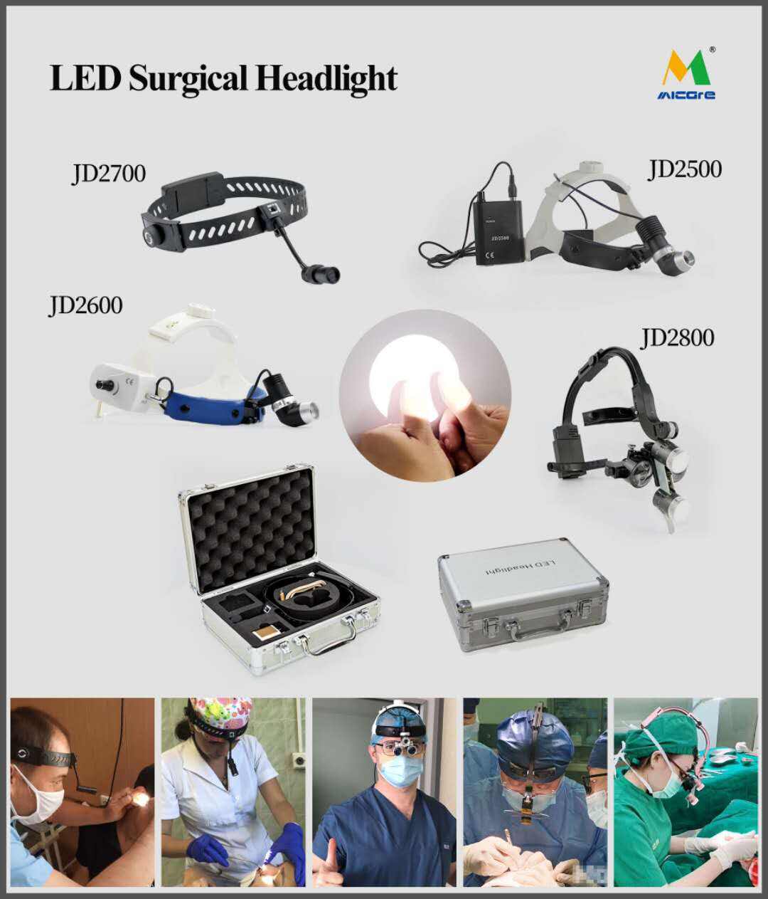 MICARE JD1100G Wholesale wall mount LED examination lamp factory