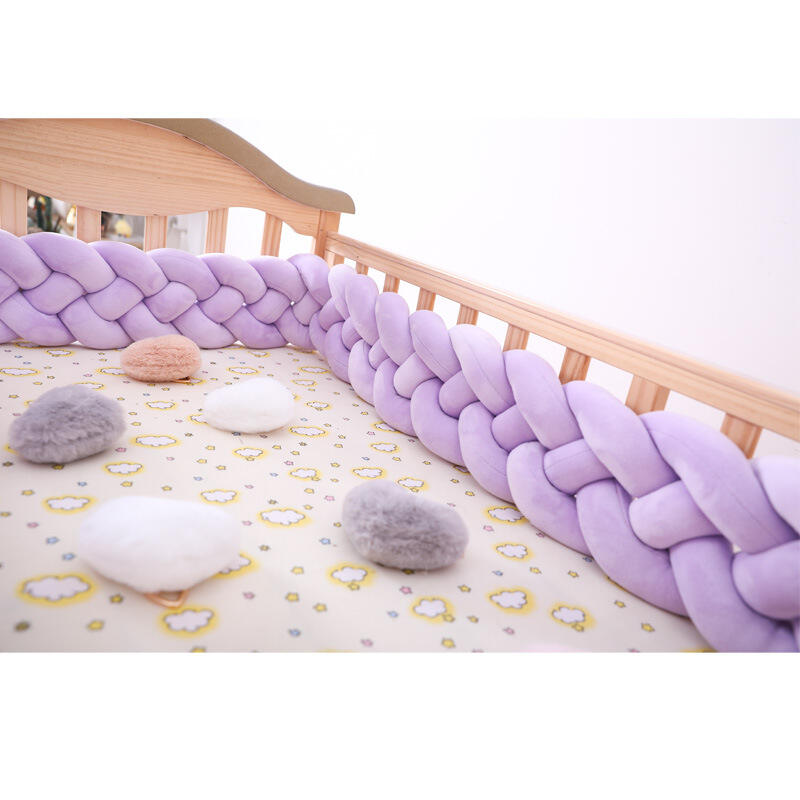 Crib bumper 1M/2M/3M Baby Bumper Bed Braid Knot Pillow Cushion Bumper for Infant Crib Protector Cot Bumper Room factory