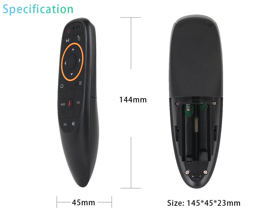 Comfortable hand feeling G10 2.4G Wireless motion sensing google assistant IR learning voice smart remote control for tv supplier