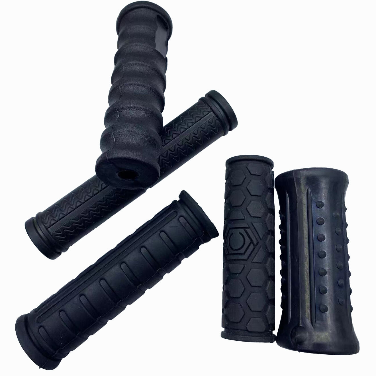 Custom Motorcycle Mount Black Handlebar Rubber Grips supplier