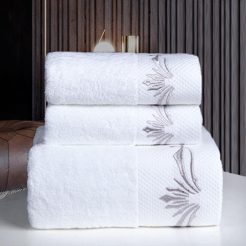 Pure cotton white custom size LOGO Hotel star wholesale face towel bath towel