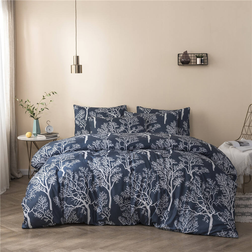 wholesale environmental printing 100% polyester fabric bedding set details