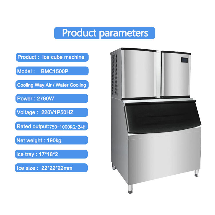 Commercial 750kg  Cube Ice Maker Machine manufacture