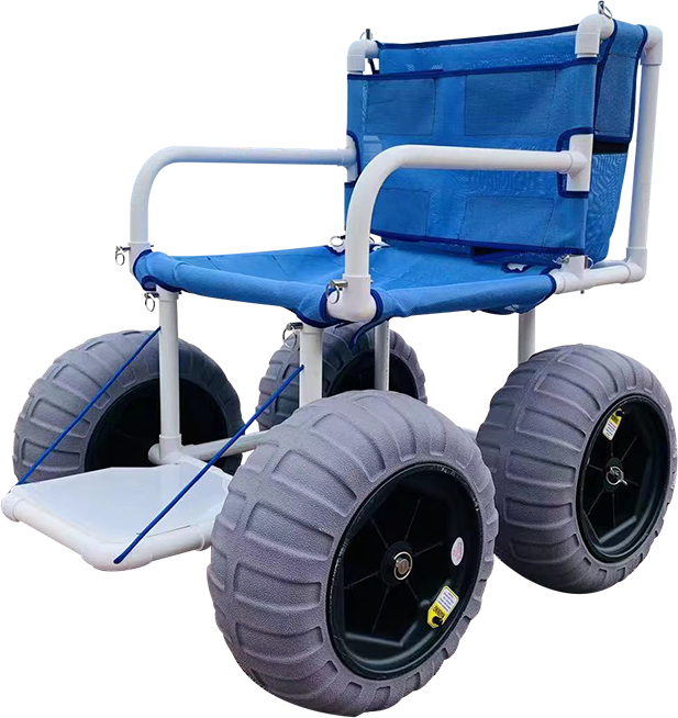 Easily disassemble Manual Beach wheelchair Bathroom Chair Outdoor Toilet Seat for disabled drive on the beach - BZ-beach-01 manufacture