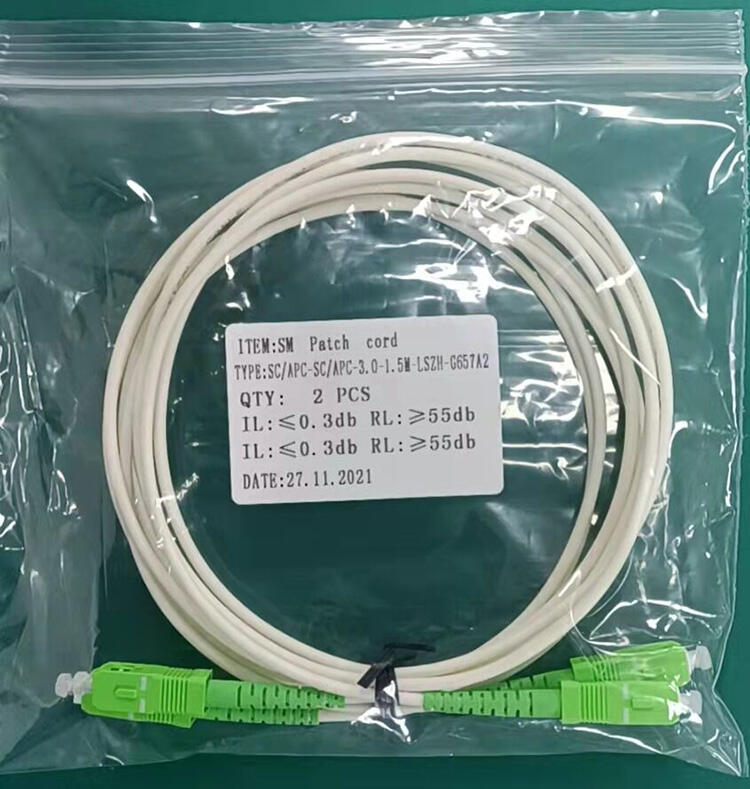 G657A2  fiber optic patch cord cable aqua red  clear garter SC/APC 1.6mm  3.5m 4m  Jarretiere optique fibres  free sample details