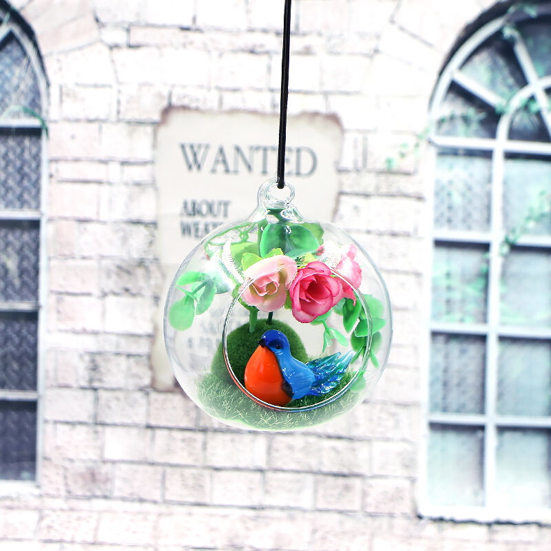 Hand Blown Hanging Clear Air Plant GlassTerrarium Ornament Wholesale factory