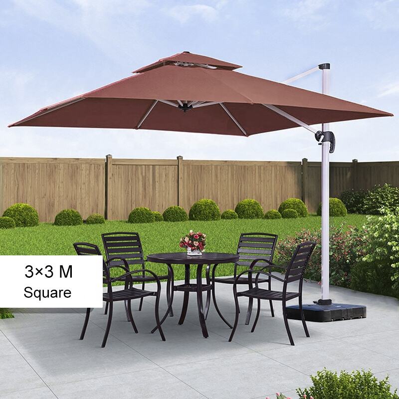 Y High Quality Outdoor  Garden Umbrella Square 3x3m Patio Beach Parasol Wholesale Cantilever Roma Umbrella manufacture