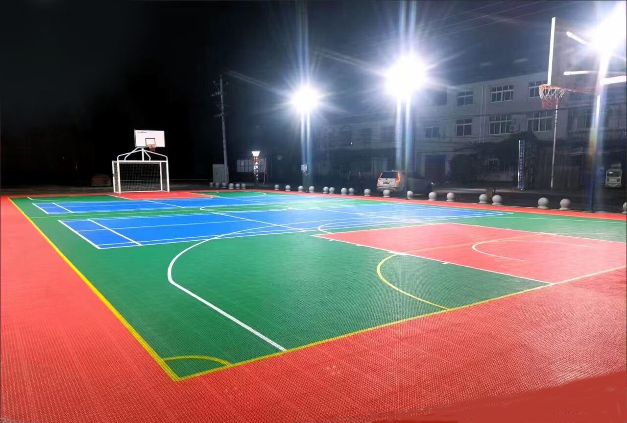 Portable Interlocking PP Sports Tiles Removable Outdoor Basketball Court Flooring for Multi-Sport Courts details