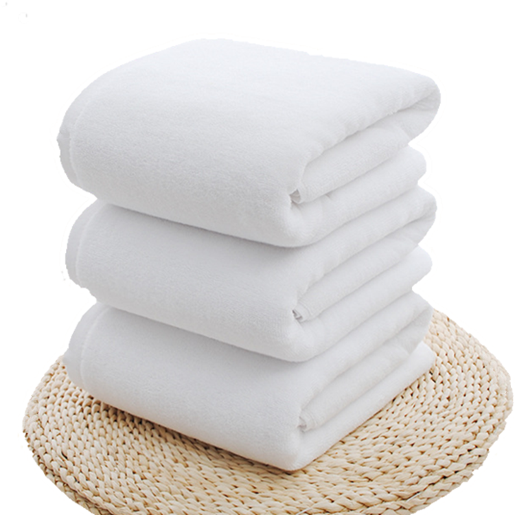 High absorbent plain white 16S hotel bath towel for SPA factory