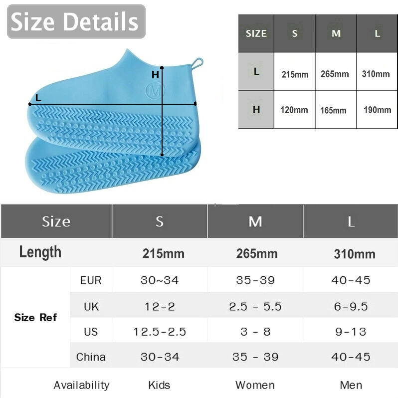 Eco-Friendly Reusable Non Slip Waterproof Shoe Covers with Suction Cup details