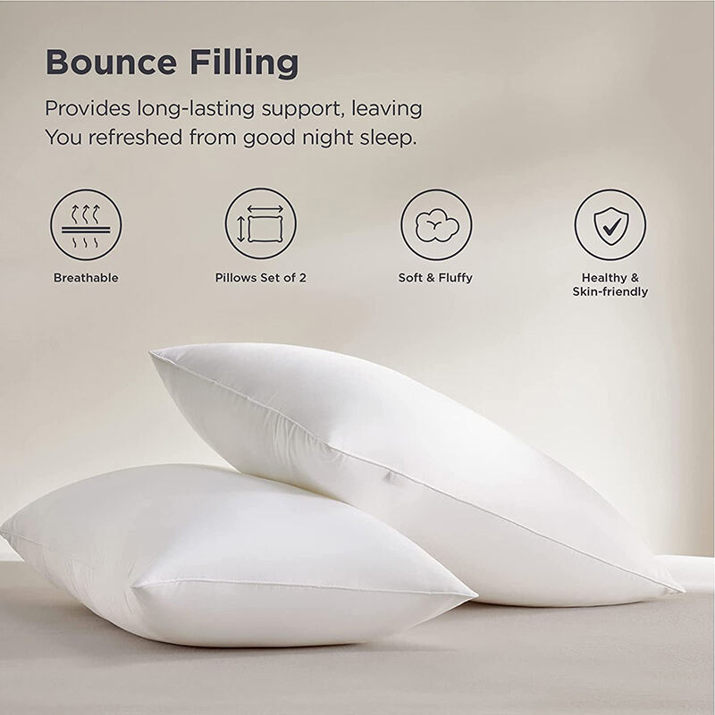 High Quality Healthy Sleep Firm Pillows Standard Size Down Alternative 5 star hotel pillow manufacture