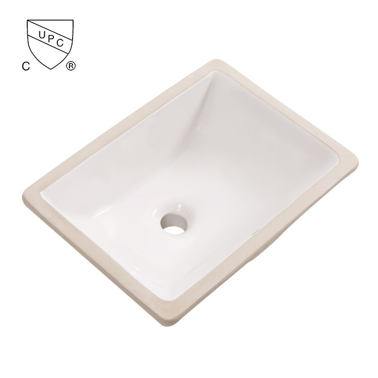 Cupc Bathroom Ceramic Sanitary Ware rectangular Under Counter Hand Wash Basin Ceramic Undermount Sink factory