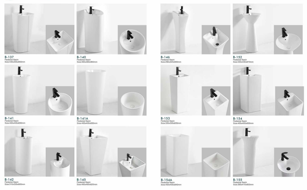 manufacture unique ceramic sanitary ware one piece freestanding basin for bathroom details