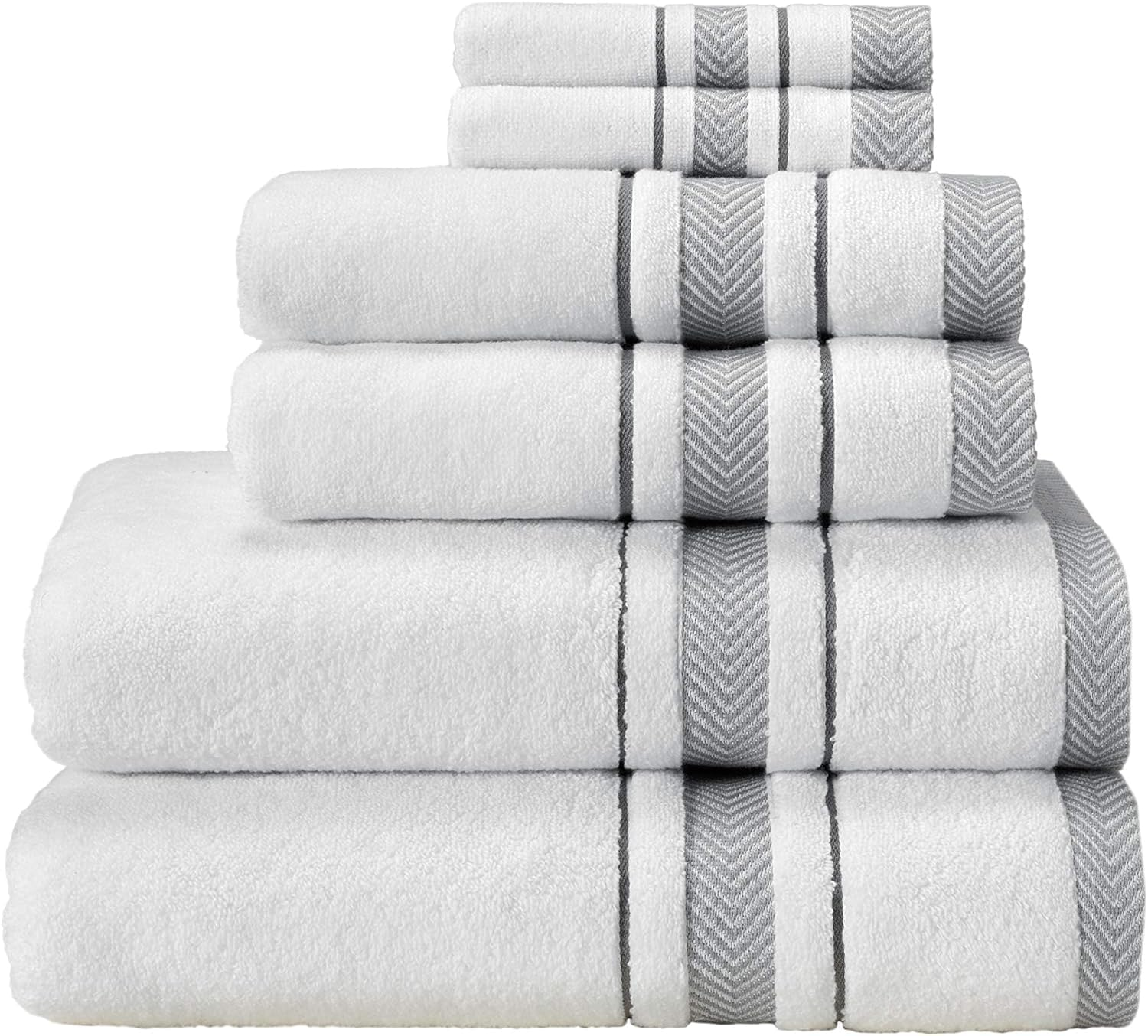 2024 New Home Hotel use 100% Soft Cotton Terry  Luxury White Grey 70x140cm Bath Hand Face Towel 3-pcs Sets Customizable supplier